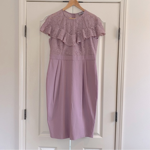ASOS Lace Insert Pencil Midi Dress - Picture 5 of 14